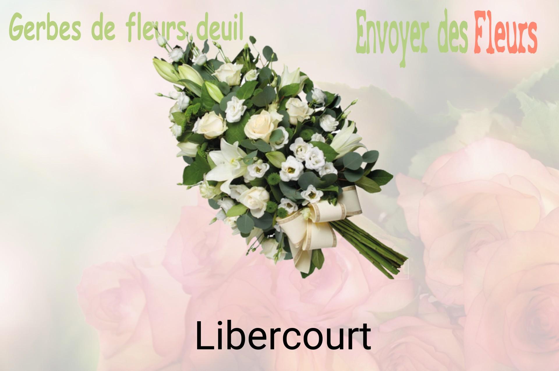 Gerbe de fleurs de deuil livrée à Libercourt